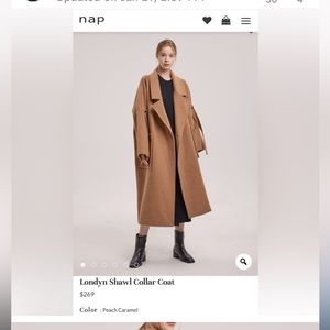 Nap Long trench.  Camel colored. Super soft. NWOT